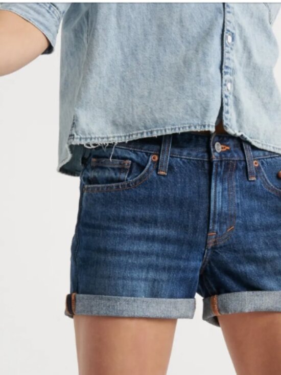 Lucky Brand Pants - Lucky Brand Dark Blue Denim Frayed Hem Shorts size 4/27